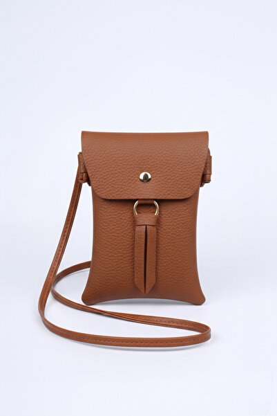 BagsMadame Brown Magnetic Closure Crossbody Phone and Shoulder Bag 20X13 cm