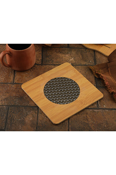 Hedisam Round Detailed Bamboo Trivet – 16X16 cm |   Aesthetic and Functional ...