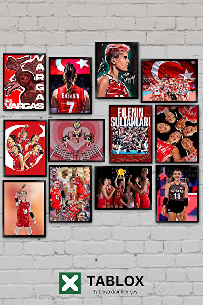 TABLOX 12 Piece Volleyball Kings of the Net Sport Zehra Güneş Ebrar Karakurt ...