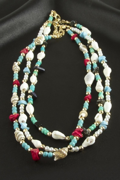 ZERO LAND Storozal Sea Shell Bead Necklace (142256) - Ebruli