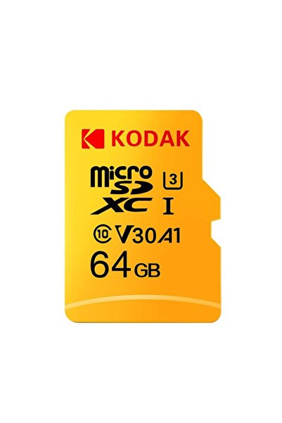 Kodak 64Gb Uhs-I U3/V30/A1 Yellow Micro Sd + Adapter
