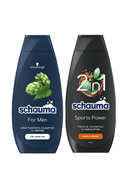 Schauma For Men, Shampoo for Men 400 ml + Sports Power, Sports Power 400 ml