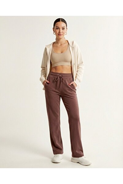 Grenj Fashion Brown Diver/Scuba Fabric Sports Knitted Sweatpants with Pockets...