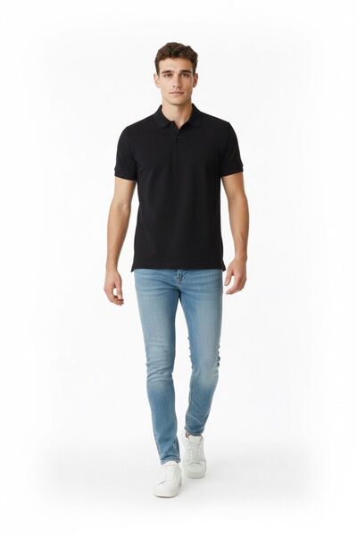 Bonnie Clyde Unisex Παιδικό Μαύρο Κοντομάνικο Μπλουζάκι Πόλο με Γιακά για Καθ...