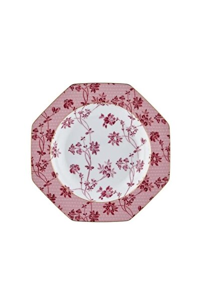 tea delight Regency Damask - Deep Plate 22 cm Pink