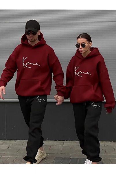 Flaubert Falubert-Unisex Printed Hg Oversized Sweatahirt -Sweatpants 2-Piece Set