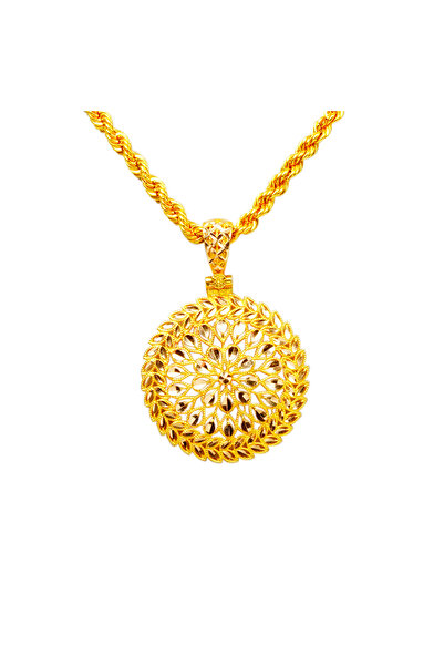 Rüya Kuyumculuk 14 Ayar Daire Başak Altın Kolye