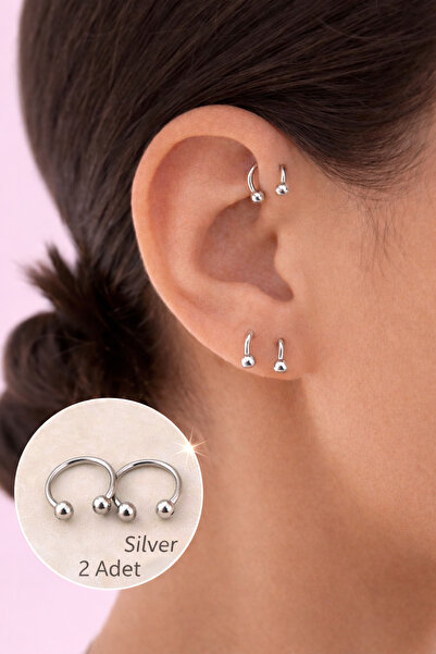Sacce Scarves&Accessories Yarım Halka Çelik Piercing Nal Model Septum Tragus ...