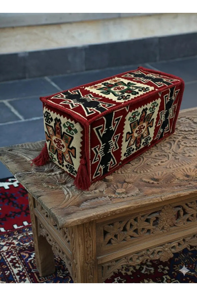 BAKIRÖZÜ HOME Şark Köşesi Takımı Kol Dayama Minderi Bergama Modeli (22 x 22 x...