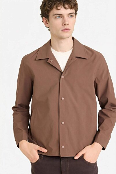 DeFacto Regular Fit Shirt with Collar and Snap Buttons Coat G5891Ax26Sp