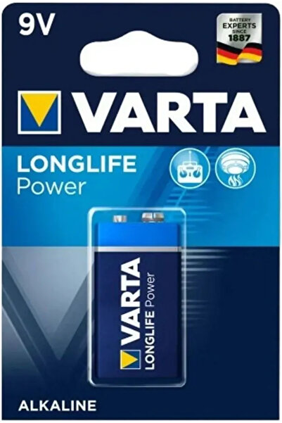 Varta Longlife Power Alkalin 9v Pil 6lr61, Mn1604, K9v-1, 9 Volt