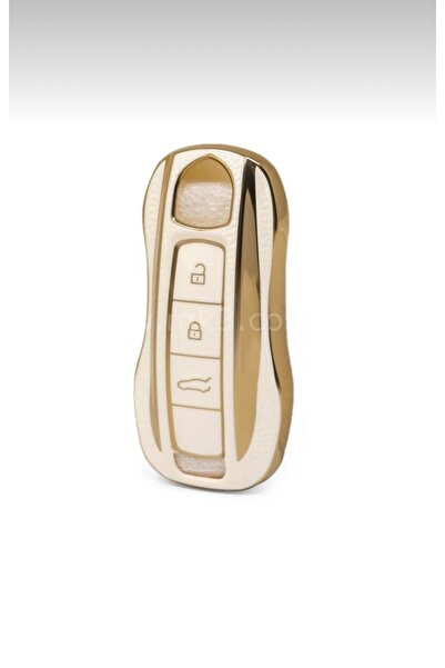 ÖZEN KEYS Luxury Porsche 3 Button High Quality Leather Remote Control Cover B...