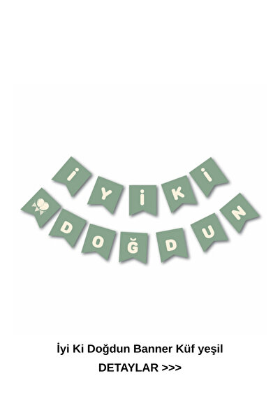 Bunloon Mildew Green Happy Birthday Banner Birthday Decoration