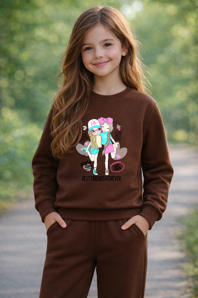 ADABEBEK Premium Παιδικό Φούτερ με Στάμπα  "Sister Girl Power " 27026