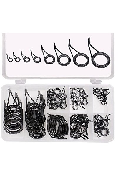 CAPTAIN Spin Kamış Halka Seti Tek Ayaklı Porselen 75'lü Kutu 6-8-10-12-16-20-...