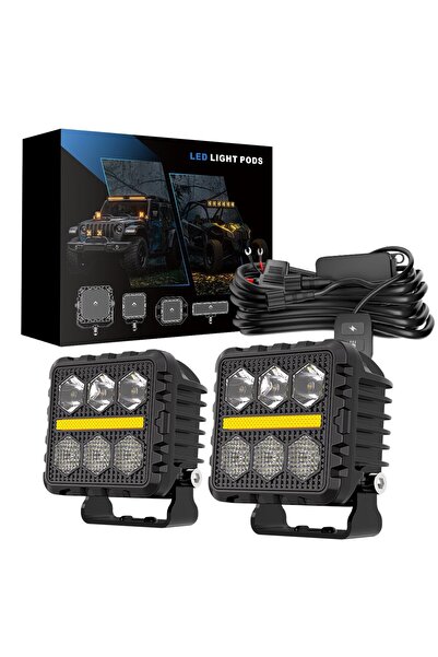 DEKOHOP Off Road Tampon Ve Kaput Üstü Led 3 İnç Gündüz Led Sis Farı Çalışma L...