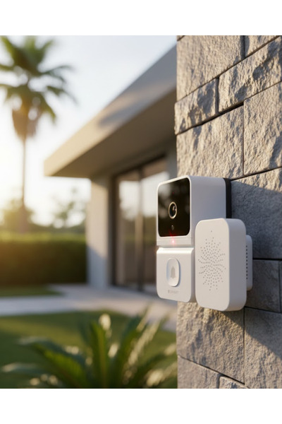 Clevora Kablosuz Video Kapı Zili Android iOS Uyumlu Güvenlik Kamerası