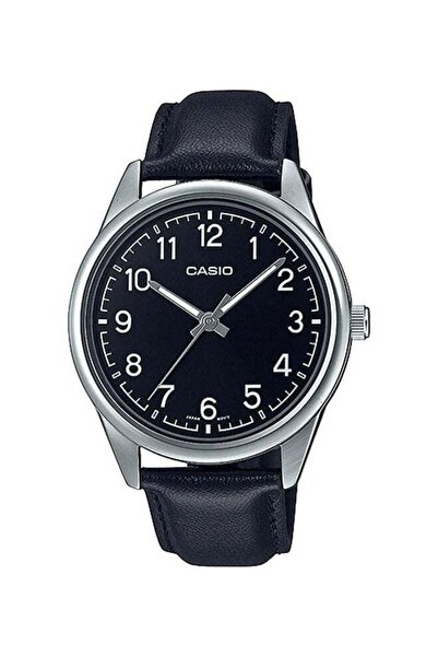 Casio Men's Leather Analog Watch MTP-V005L-1B4UDF