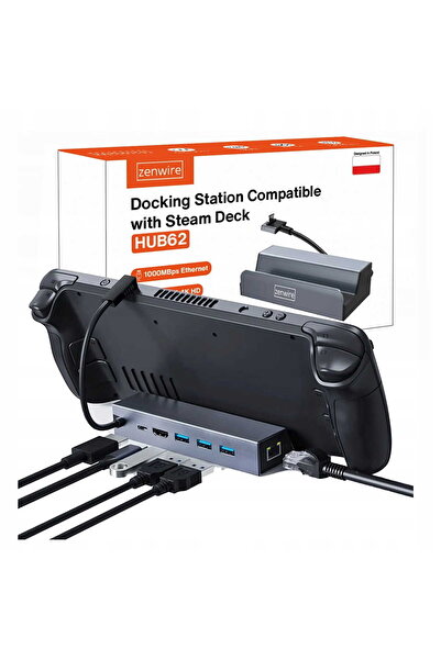 Other Stacja Dokująca Steam Deck DOCK ROG ALLY DEX 6w1 HUB USB-C HDMI 4K Ethe...