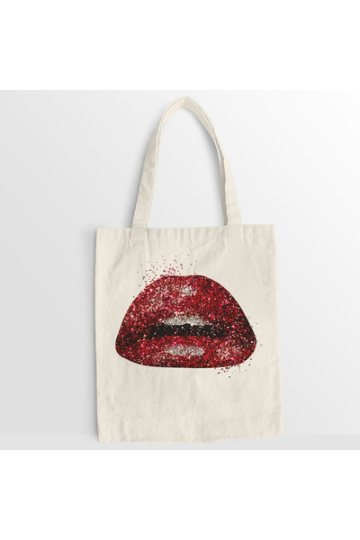 Kartier Glamour Lips canvas bag
