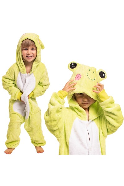Other Pijama tip salopetă pentru copii — Costum Kigurumi model broască verde,...