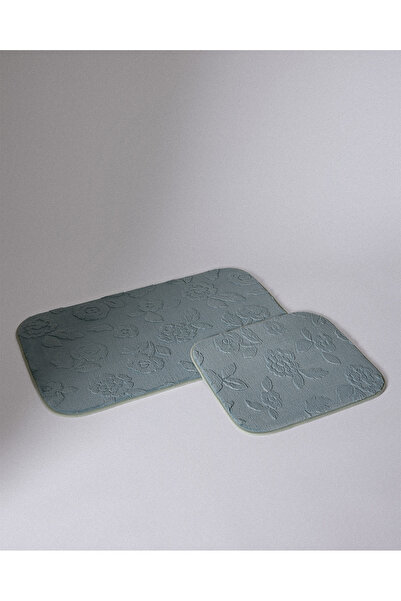 Madame Coco Frisson 2-Piece Bath Mat - Cream Sage