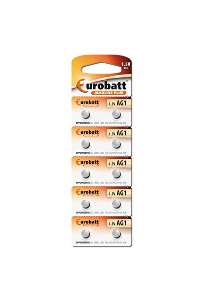 Eurobatt Baterii alcaline AG1 Plus, set de 10, 1,5V