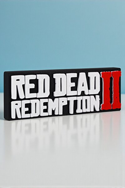 Hunga Red Dead Redemption 2 Logo Seti - Masa Üstü Dekor - Raf Dekoru