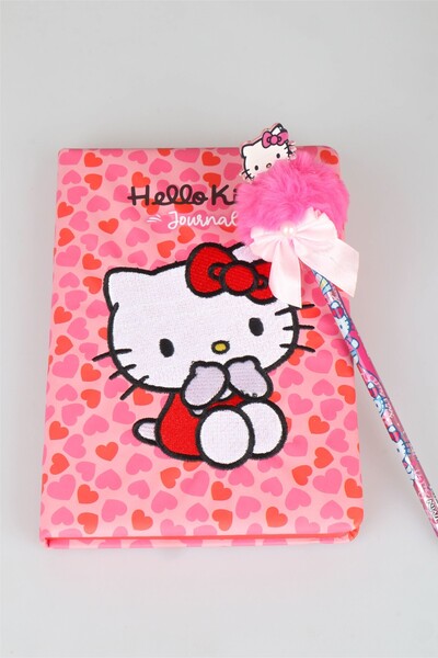 Hello Kitty Dekomus Heart Edition Embroidered Special Design Agenda & Pompon ...