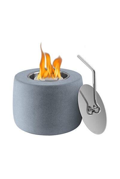 Other Bioșemineu de Masă QIAMO - Portabil, Interior/Exterior, Beton, 2 Cupe A...