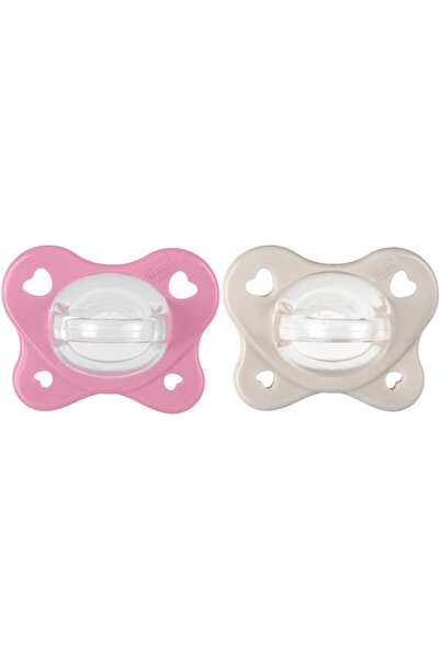 Chicco Dual Soft Silicone Pacifiers 6-16 Months, Two-Tone, Set of Two Soft Pa...
