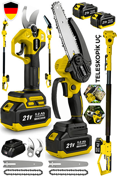 Graizer S 21 Vf 5 Ah Trex 2 Akülü Kömürsüz Şarjlı Ağaç Dal Kesme Budama Makas...