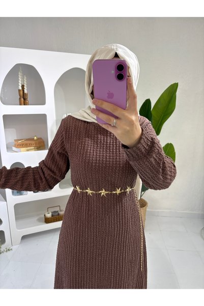 STİLSEN Star Belt Detail Boydan Dress