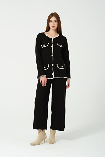 Hatun Atila Hatunatila Crochet Knitted Knitwear Double Set with Pockets 3052 ...