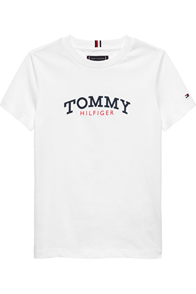 Tommy Hilfiger Monogram Graphic Erkek Çocuk Beyaz T-Shirt