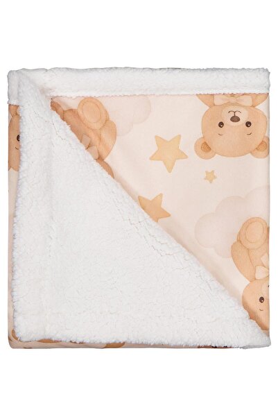 Civil Baby Teddy Bear and Moon Printed Blanket and Swaddle - Ecru Standard