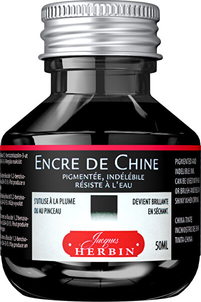 Jacques Herbin 50 ml Ινδικό μελάνι - Μαύρο