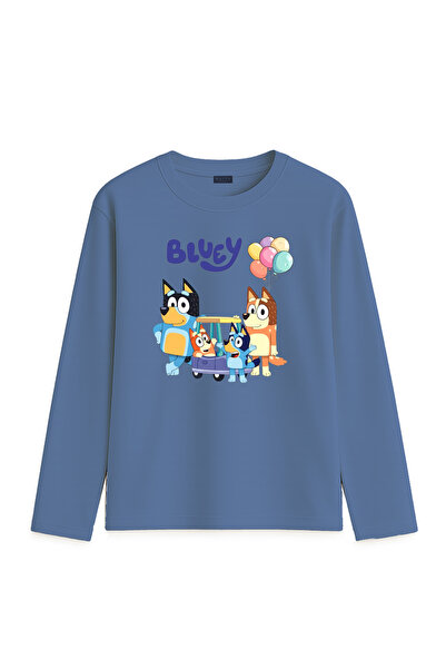 BLITZIST Bluey Baskılı Uzunkollu Çocuk Tişörtü (4-13 Yaş)