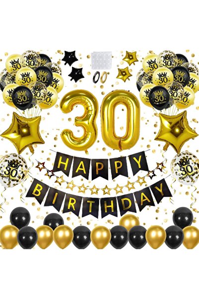 Other 30th Anniversary Decoration Set - Foil and Latex Balloons, Banner, Garl...