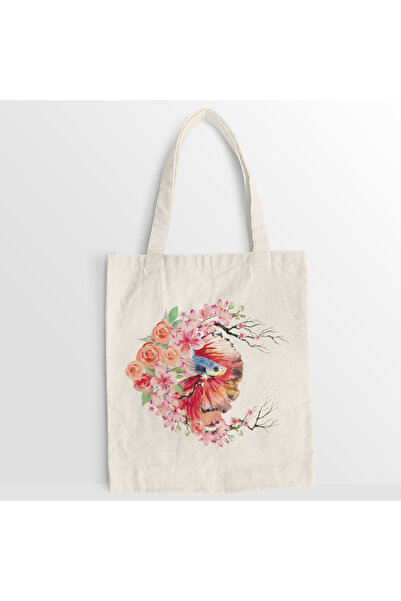 Kartier Sacosa panza Watercolor Fish Flowers