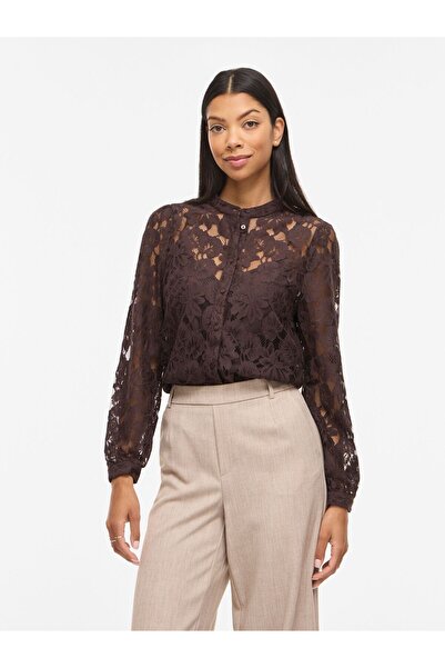 VILA Langarmhemd VISALA Spitzen