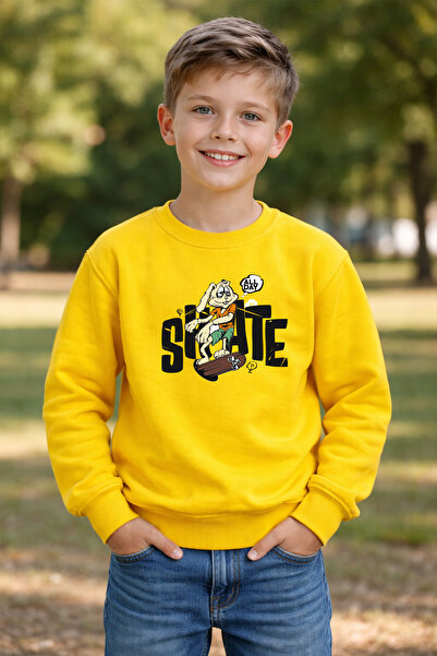 ADABEBEK سويت شيرت أطفال مطبوع عليه أرنب بتصميم فاخر 26103