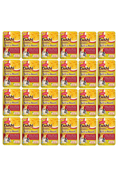 Inaba Recompensă pentru pisici CAT DASHI DELIGHTS SILKY CHICKEN TUN&SAL 24x40g