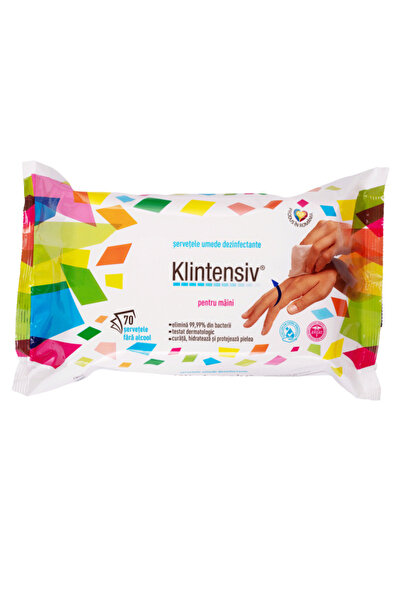 KLINTENSIV Servetele umede dezinfectante maini, 70 buc,