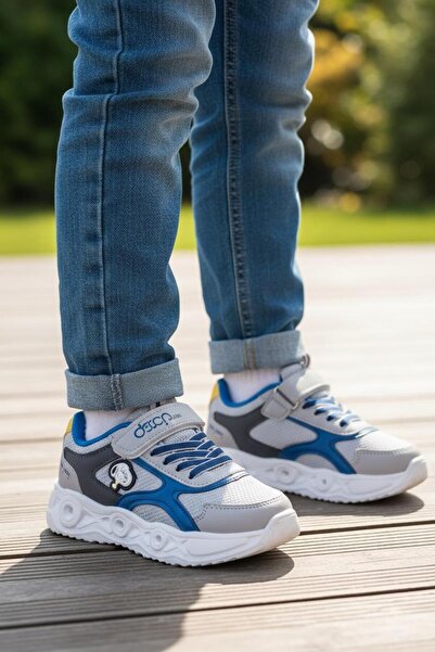 Tuğba Ortopedi 1115 حذاء رياضي للأولاد من عمر ما قبل المدرسة باللون الرمادي/ا...