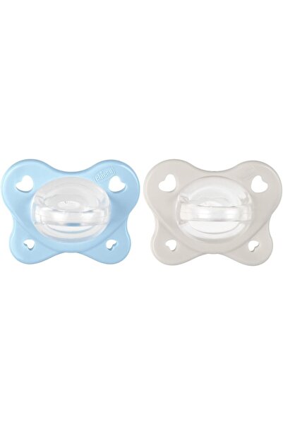 Chicco Dual Soft Silicone Pacifiers 2-6 Months Two Tone Set of Two Soft Pacif...