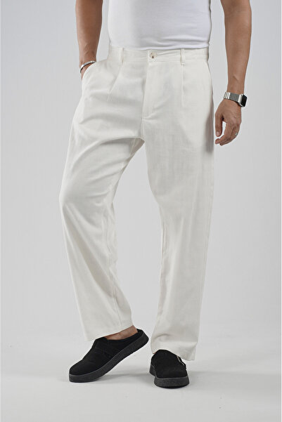 king brich Pleated Boyfriend Fit Men's Trousers