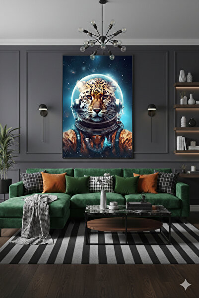 BLT DİZAYN Astronaut Leopard Războinic Spațial Science Fiction Galaxy Concept...
