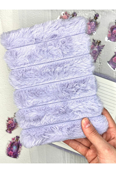 ZeCo Collection Plush Purple Patterned Daily / Souvenir Notebook