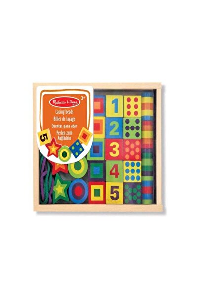 Melissa & Doug خرز خشبي تعليمي فاخر متعدد الألوان